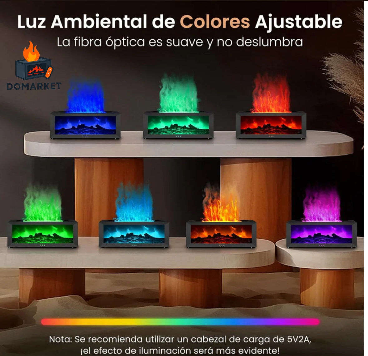 Difusor de aroma con diseño de llama