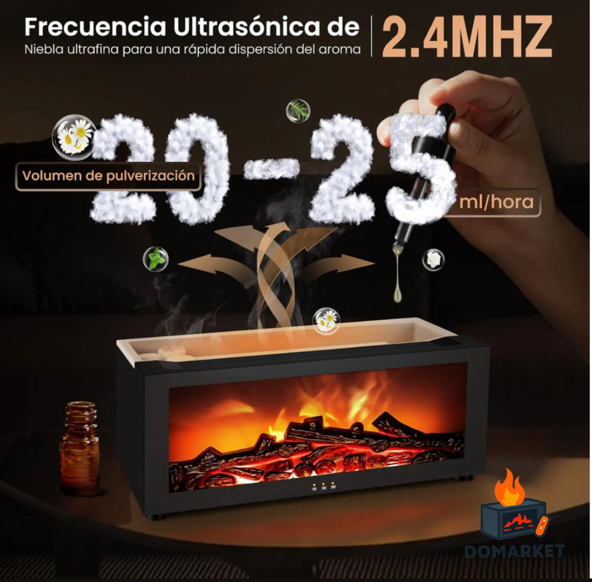 Difusor de aroma con diseño de llama